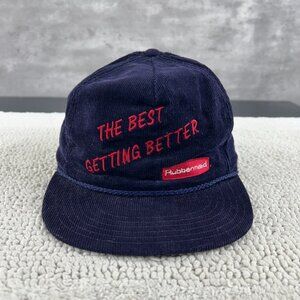 Vintage Rubbermaid Corduroy Strap Back Rope Hat OSFA Embroidered Trucker Hat